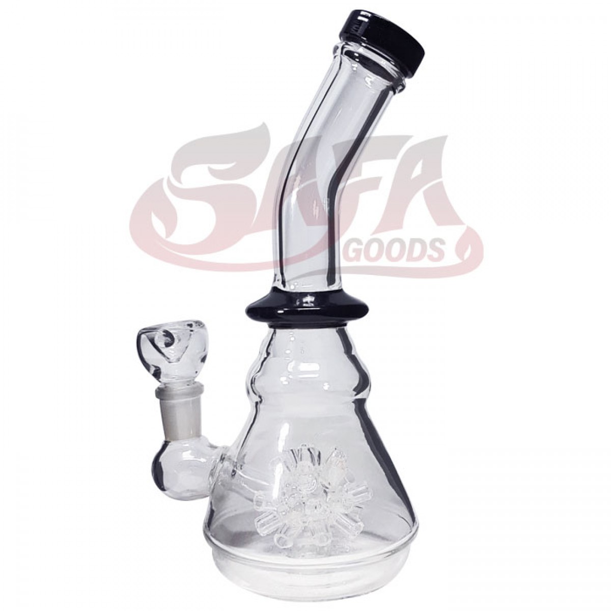 9 Inch Banger Hanger Water Pipes - Clear/Color Accents